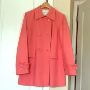 Banana Republic coral color spring coat